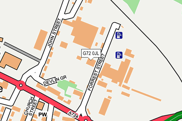 G72 0JL map - OS OpenMap – Local (Ordnance Survey)