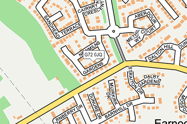 G72 0JQ map - OS OpenMap – Local (Ordnance Survey)