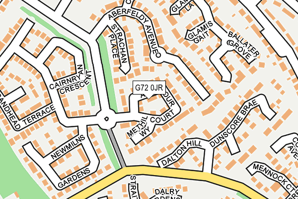 G72 0JR map - OS OpenMap – Local (Ordnance Survey)