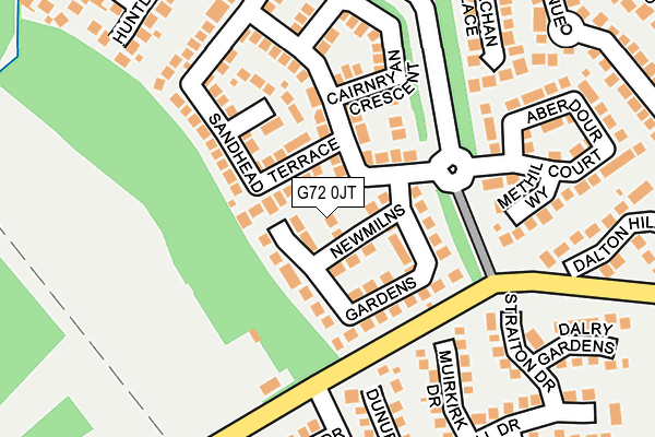 G72 0JT map - OS OpenMap – Local (Ordnance Survey)