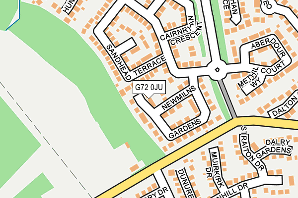 G72 0JU map - OS OpenMap – Local (Ordnance Survey)