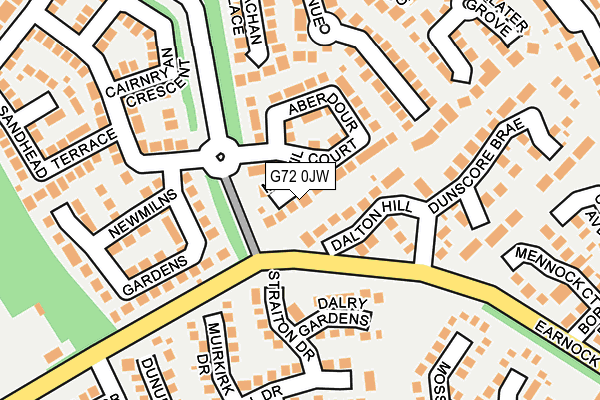 G72 0JW map - OS OpenMap – Local (Ordnance Survey)