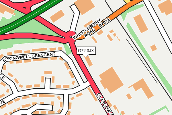 G72 0JX map - OS OpenMap – Local (Ordnance Survey)