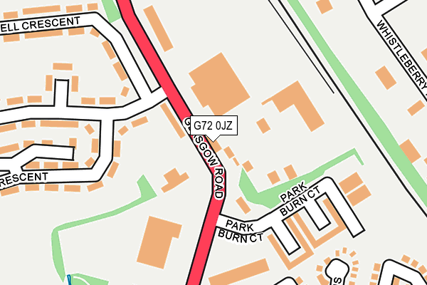 G72 0JZ map - OS OpenMap – Local (Ordnance Survey)