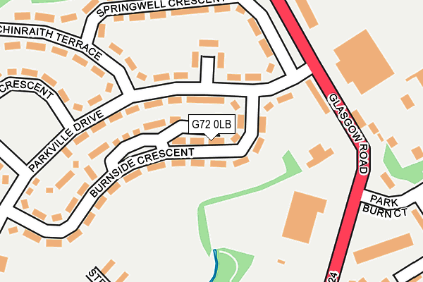 G72 0LB map - OS OpenMap – Local (Ordnance Survey)