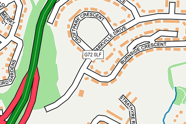 G72 0LF map - OS OpenMap – Local (Ordnance Survey)