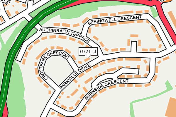 G72 0LJ map - OS OpenMap – Local (Ordnance Survey)