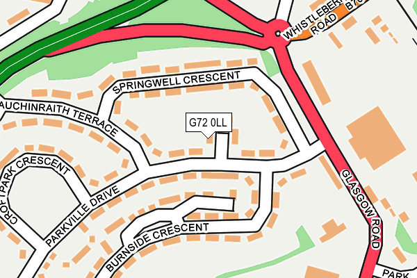 G72 0LL map - OS OpenMap – Local (Ordnance Survey)