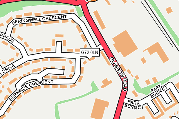 G72 0LN map - OS OpenMap – Local (Ordnance Survey)