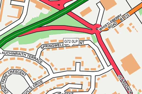 G72 0LP map - OS OpenMap – Local (Ordnance Survey)