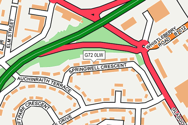 G72 0LW map - OS OpenMap – Local (Ordnance Survey)