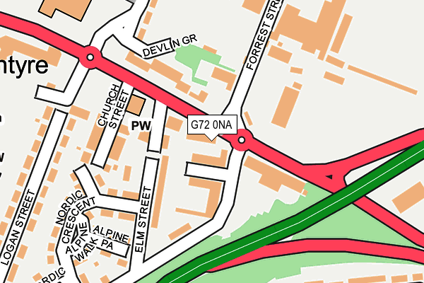 G72 0NA map - OS OpenMap – Local (Ordnance Survey)