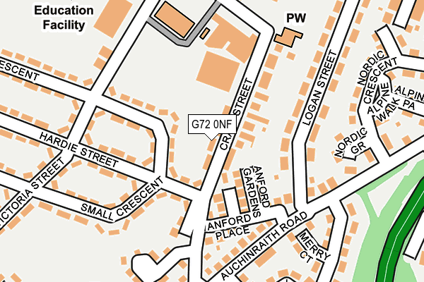 G72 0NF map - OS OpenMap – Local (Ordnance Survey)