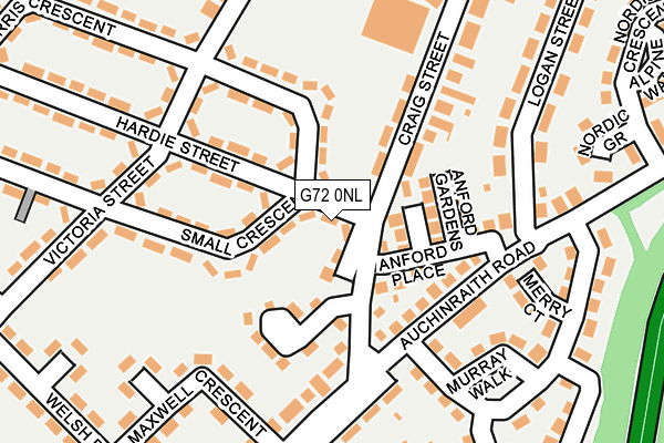 G72 0NL map - OS OpenMap – Local (Ordnance Survey)