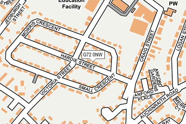 G72 0NW map - OS OpenMap – Local (Ordnance Survey)