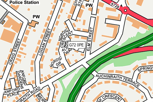 G72 0PE map - OS OpenMap – Local (Ordnance Survey)