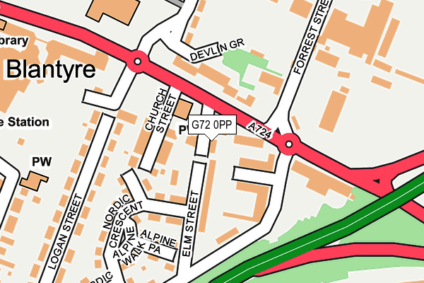 G72 0PP map - OS OpenMap – Local (Ordnance Survey)