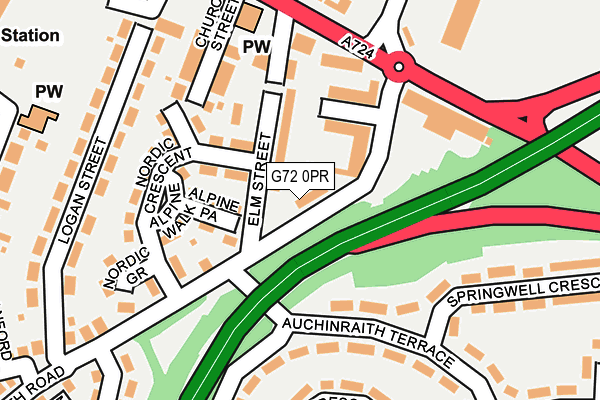 G72 0PR map - OS OpenMap – Local (Ordnance Survey)