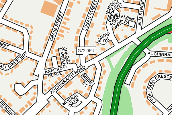 G72 0PU map - OS OpenMap – Local (Ordnance Survey)