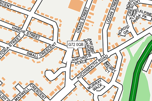 G72 0QB map - OS OpenMap – Local (Ordnance Survey)