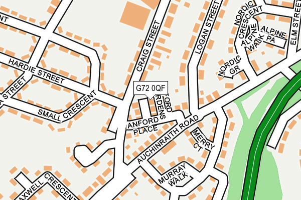 G72 0QF map - OS OpenMap – Local (Ordnance Survey)
