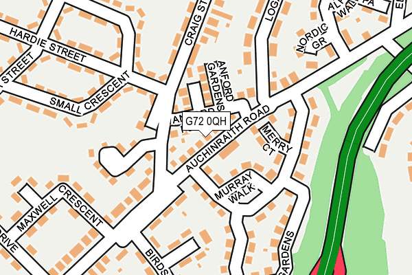G72 0QH map - OS OpenMap – Local (Ordnance Survey)
