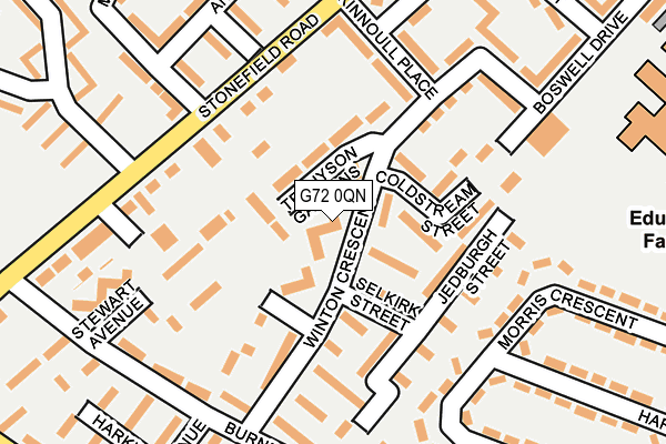 G72 0QN map - OS OpenMap – Local (Ordnance Survey)