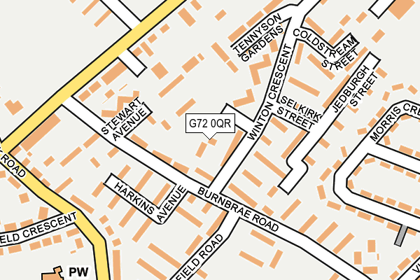 G72 0QR map - OS OpenMap – Local (Ordnance Survey)