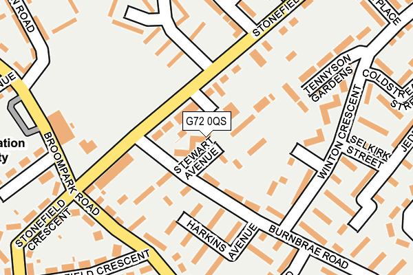 G72 0QS map - OS OpenMap – Local (Ordnance Survey)