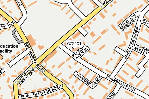 G72 0QT map - OS OpenMap – Local (Ordnance Survey)