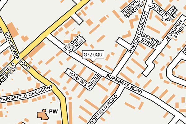 G72 0QU map - OS OpenMap – Local (Ordnance Survey)