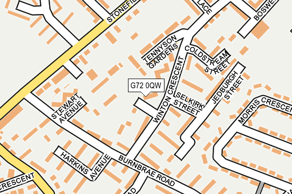 G72 0QW map - OS OpenMap – Local (Ordnance Survey)