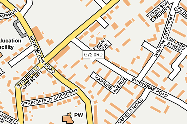 G72 0RD map - OS OpenMap – Local (Ordnance Survey)