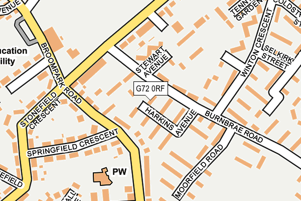 G72 0RF map - OS OpenMap – Local (Ordnance Survey)