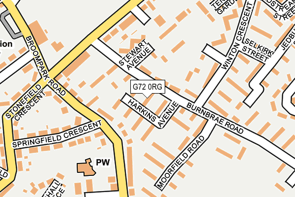 G72 0RG map - OS OpenMap – Local (Ordnance Survey)