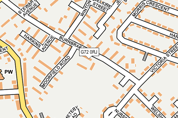 G72 0RJ map - OS OpenMap – Local (Ordnance Survey)