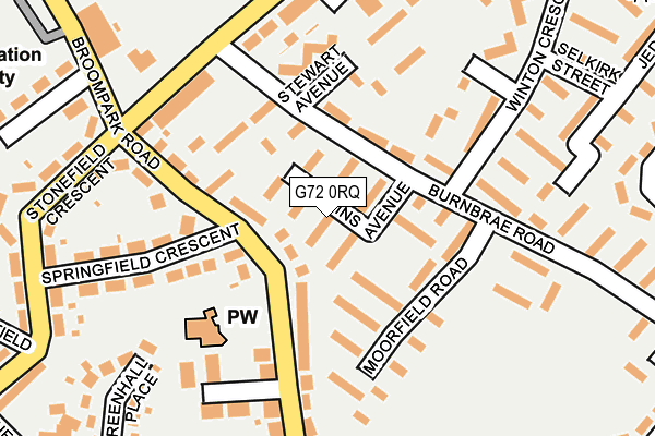 G72 0RQ map - OS OpenMap – Local (Ordnance Survey)