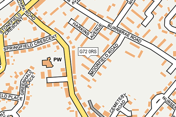 G72 0RS map - OS OpenMap – Local (Ordnance Survey)