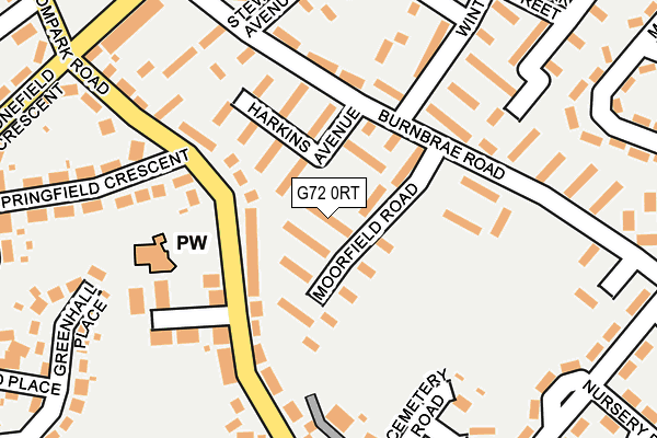 G72 0RT map - OS OpenMap – Local (Ordnance Survey)