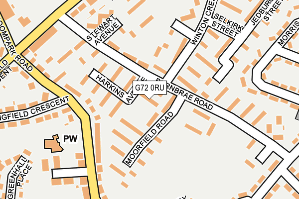 G72 0RU map - OS OpenMap – Local (Ordnance Survey)