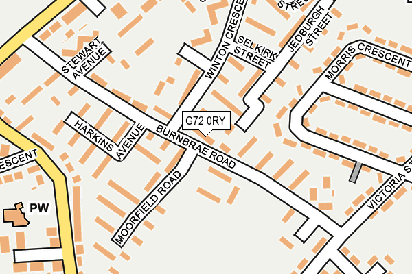 G72 0RY map - OS OpenMap – Local (Ordnance Survey)