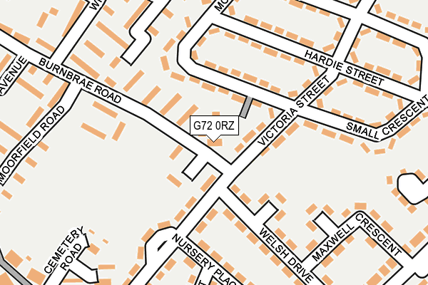 G72 0RZ map - OS OpenMap – Local (Ordnance Survey)