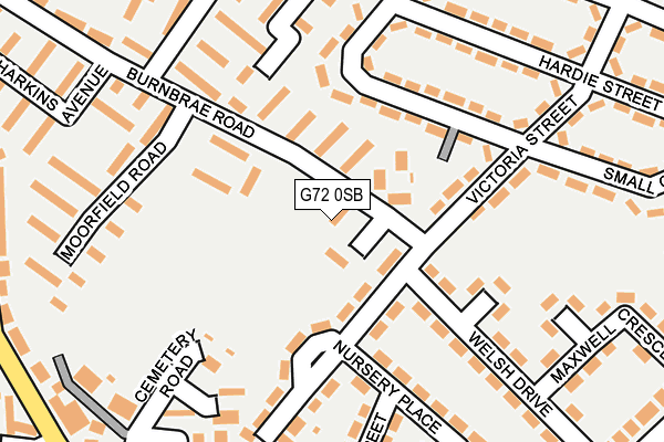 G72 0SB map - OS OpenMap – Local (Ordnance Survey)