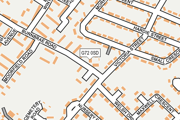 G72 0SD map - OS OpenMap – Local (Ordnance Survey)