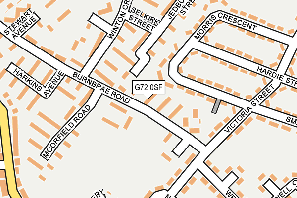 G72 0SF map - OS OpenMap – Local (Ordnance Survey)