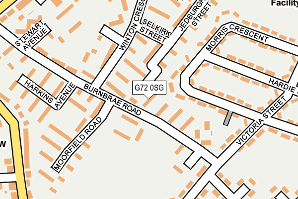 G72 0SG map - OS OpenMap – Local (Ordnance Survey)