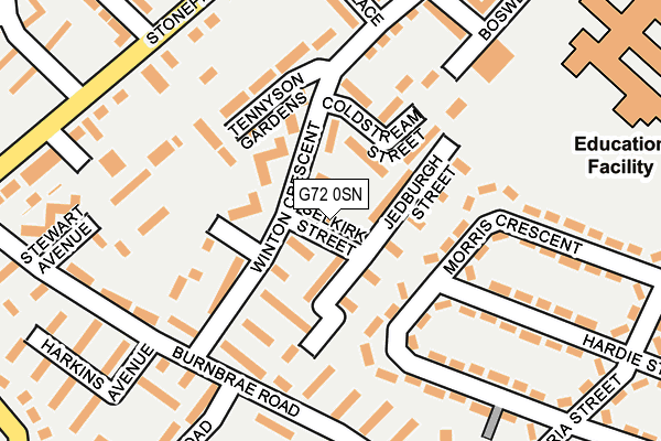 G72 0SN map - OS OpenMap – Local (Ordnance Survey)