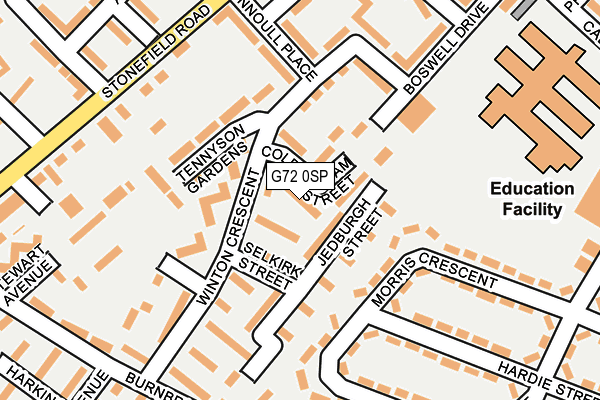 G72 0SP map - OS OpenMap – Local (Ordnance Survey)