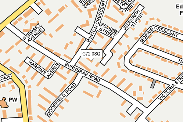 G72 0SQ map - OS OpenMap – Local (Ordnance Survey)