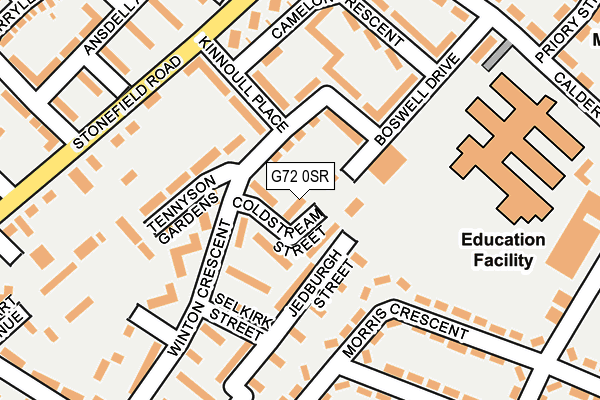 G72 0SR map - OS OpenMap – Local (Ordnance Survey)